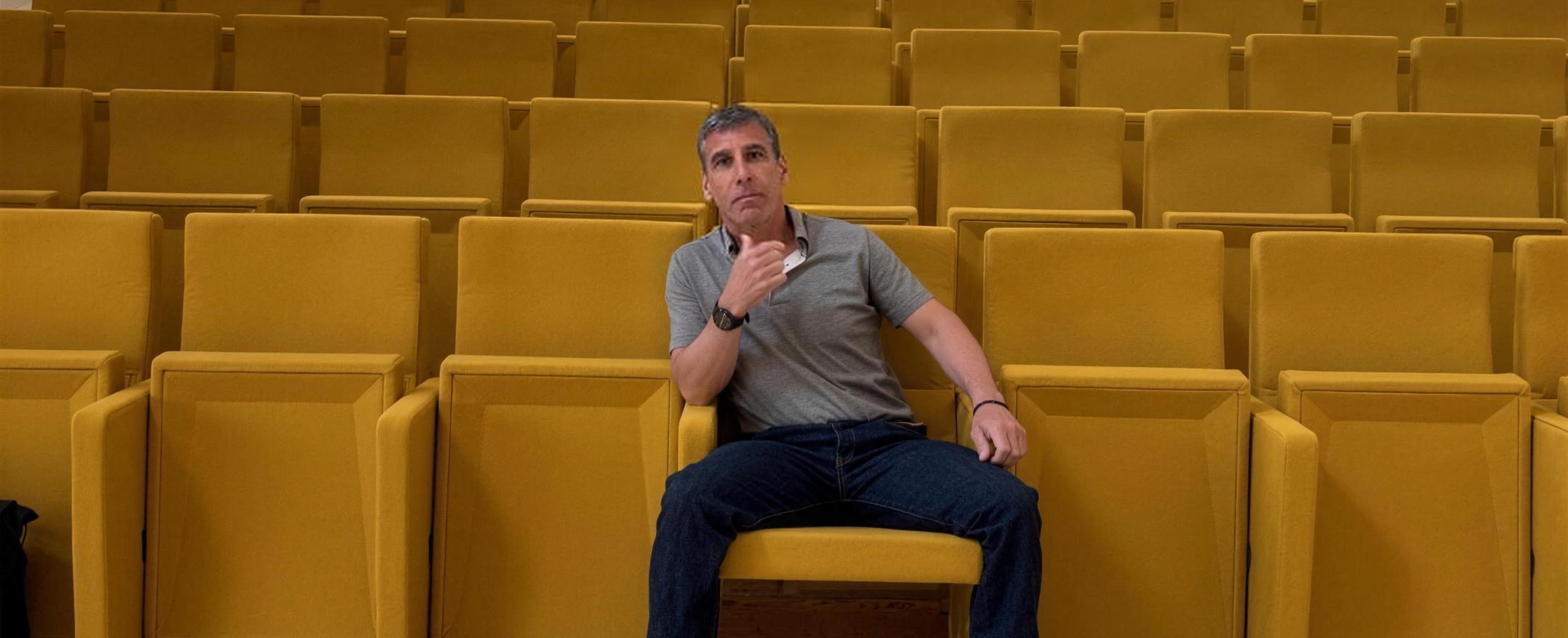 Gonçalo Brilhante no auditório do Pavilhão de Portugal, Lisboa